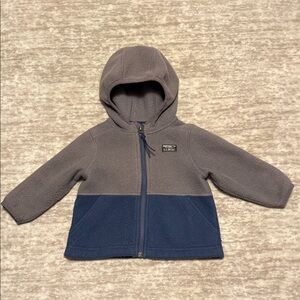 L.L. Bean Gray and Blue Kids Hooded Fleece